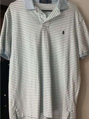 Polo by Ralph Lauren Light Blue & White Striped Polo